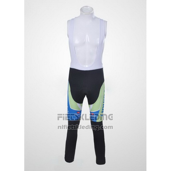 2011 Fietskleding Liquigas Cannondale Wit en Groen Lange Mouwen en Koersbroek